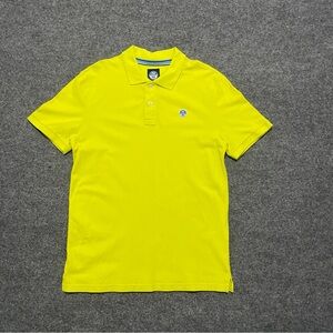 North Sails Polo Shirt Men’s small Lime Green 100% Cotton Preppy Sailing